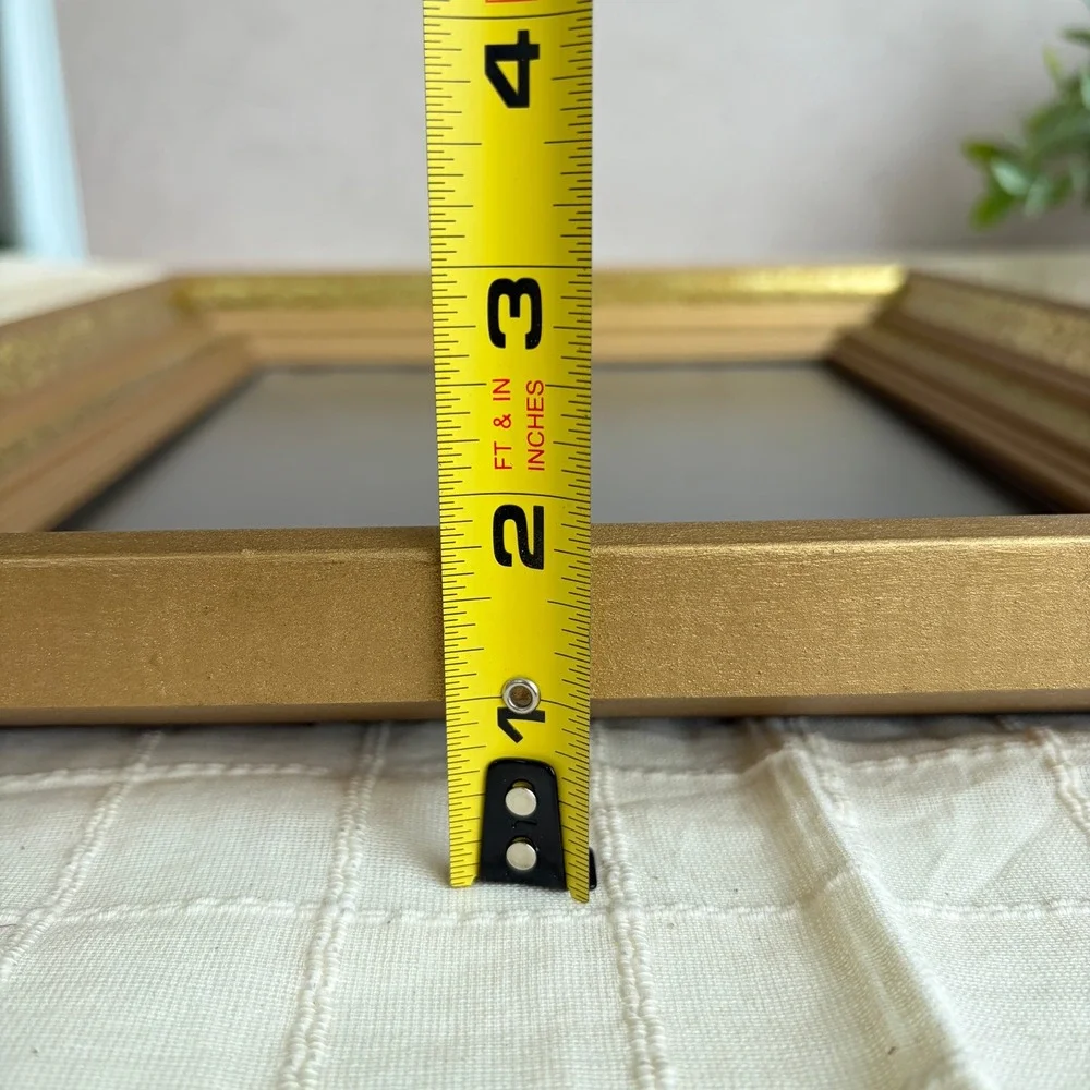 Vintage Ornate Gold Picture Frame 8x10 Textured Speckled Finish Plastic Cover